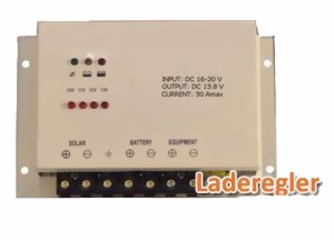Solar-Laderegler f�r eine Systemspannung von 12V Bis 360 Watt Modulleistung