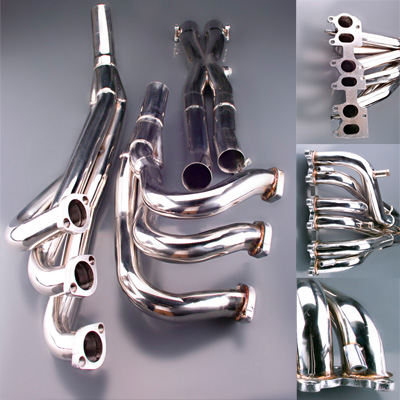 Rennsport Edelstahl F�cherkr�mmer (Hersteller Prieser) passend f�rr BMW E30 320i 325i ix