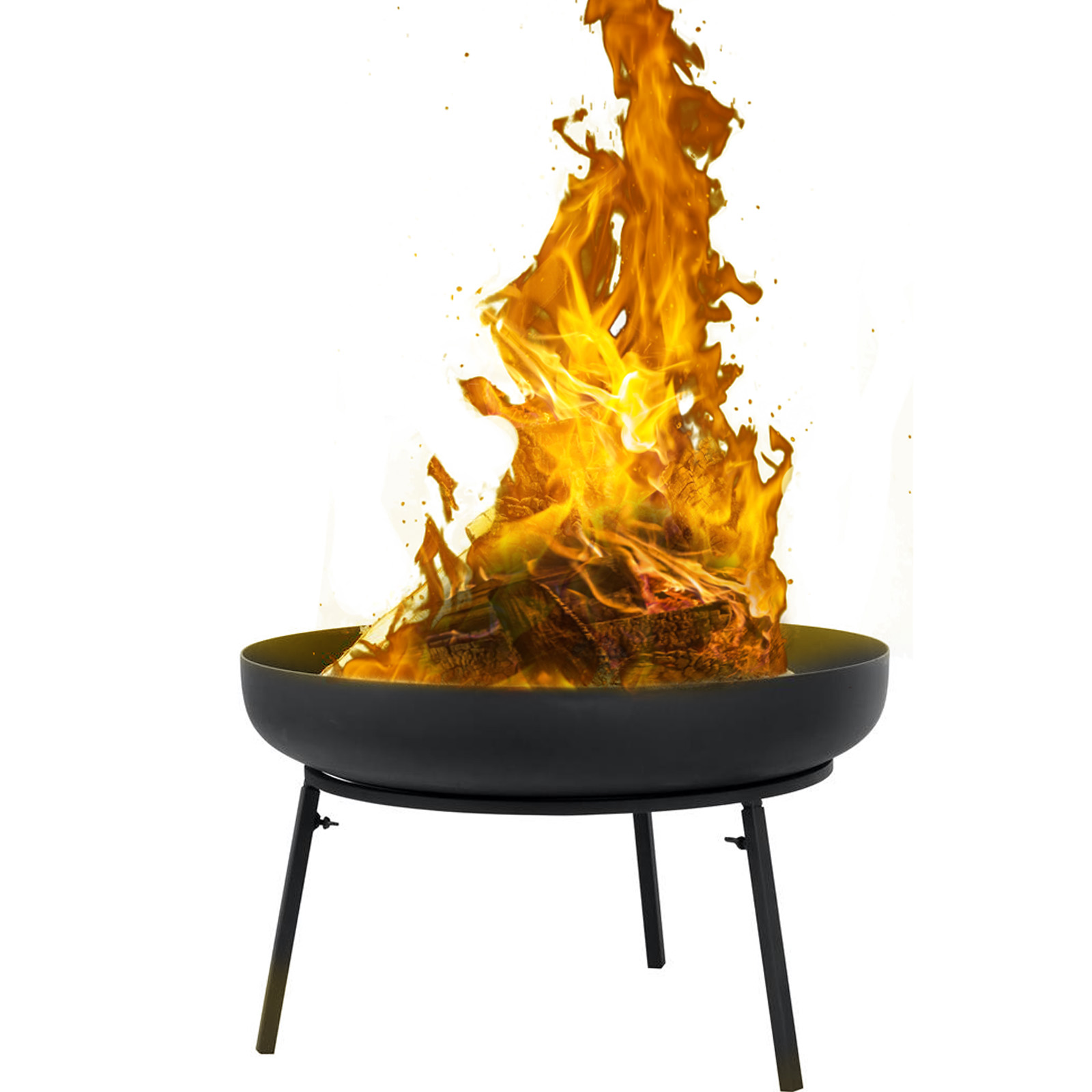 Feuerschale mit Deckel 80cm Feuerkorb Pflanzschale Grillschale Grill