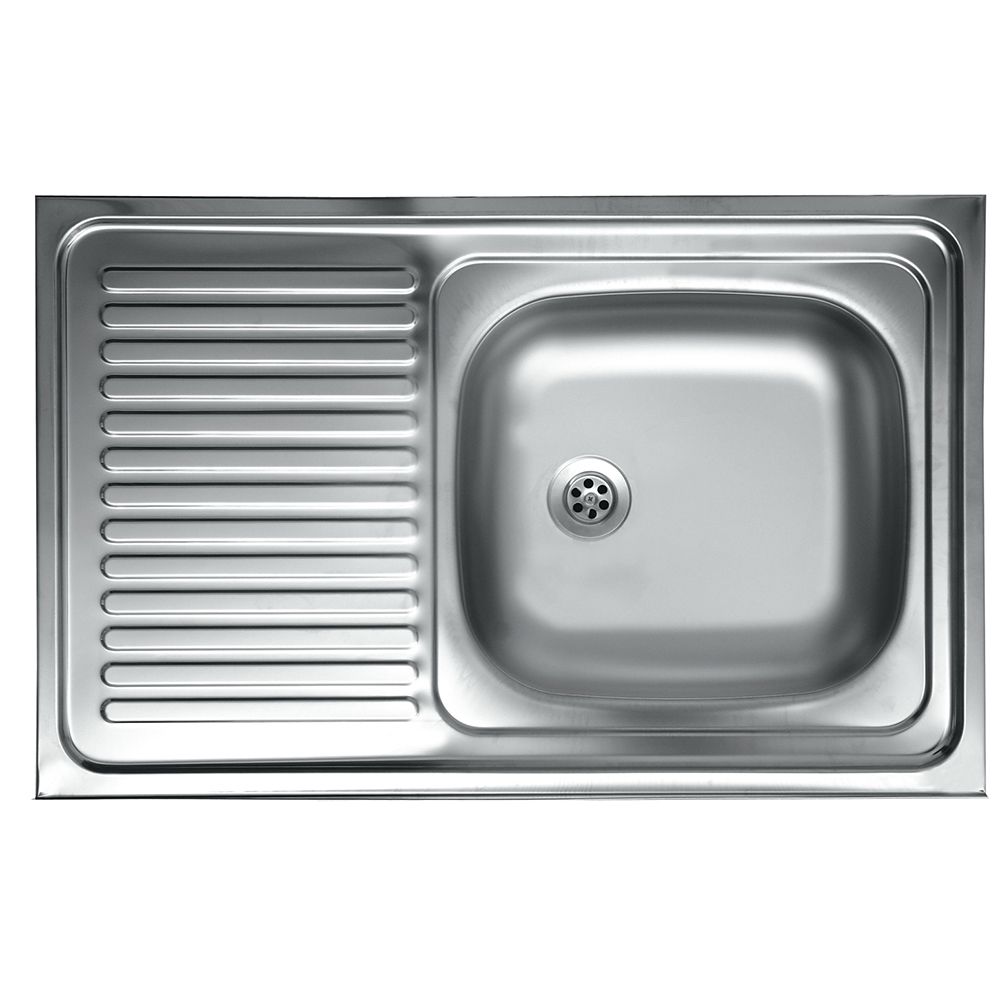 Edelstahl 1 Becken Küchenspüle Aufsatzspüle Küchen Spüle Spülbecken