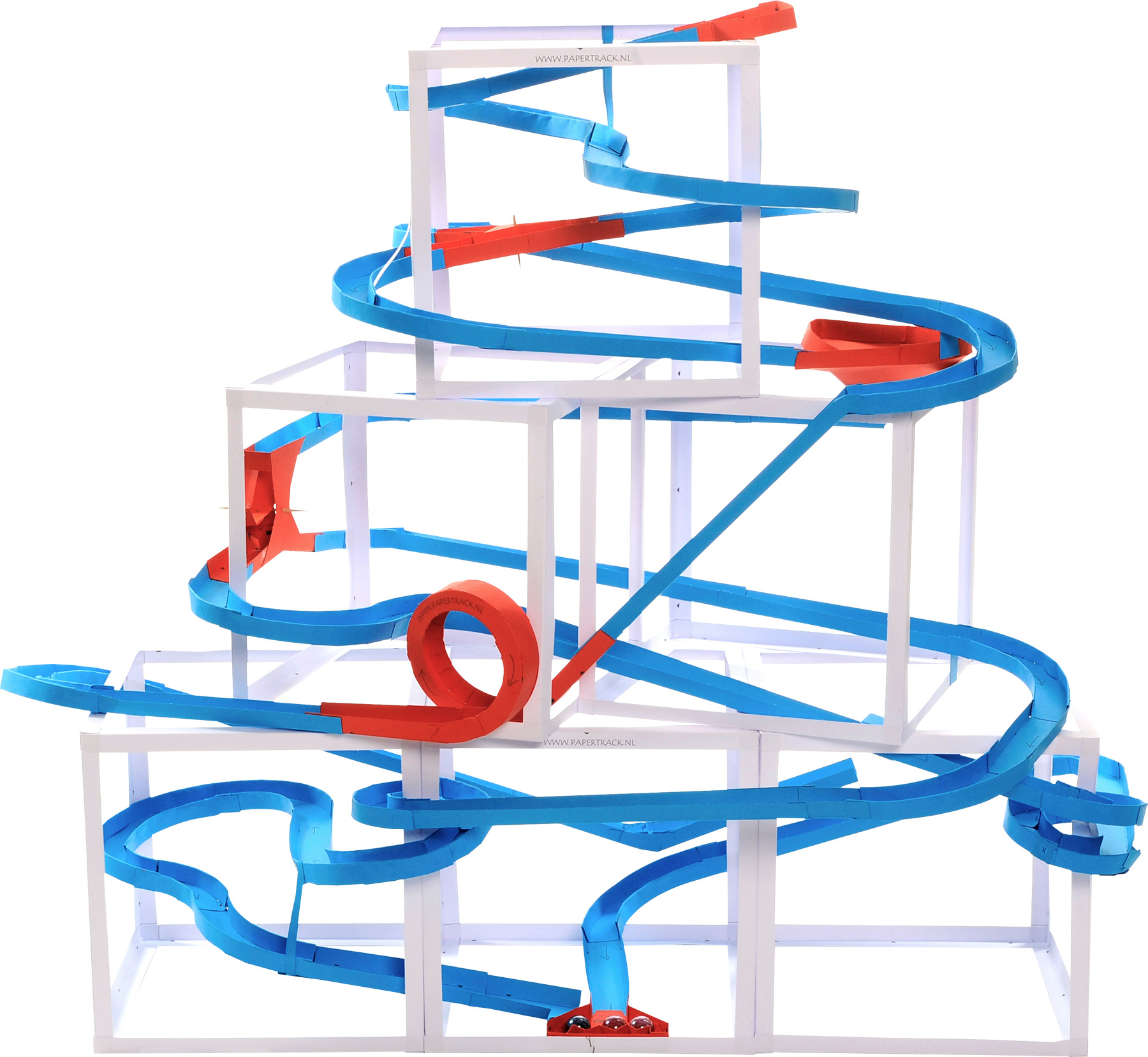 Murmelbahn Papertrack Kugelbahn Kinder Spielzeug 4,8,10 Meter rolllbahn