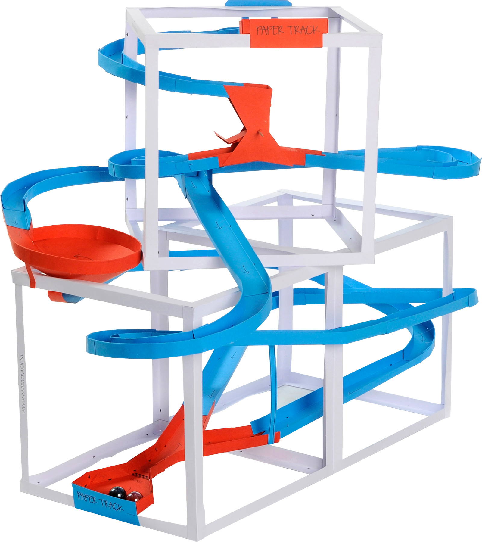 Murmelbahn Papertrack Kugelbahn Kinder Spielzeug 4,8,10 Meter rolllbahn