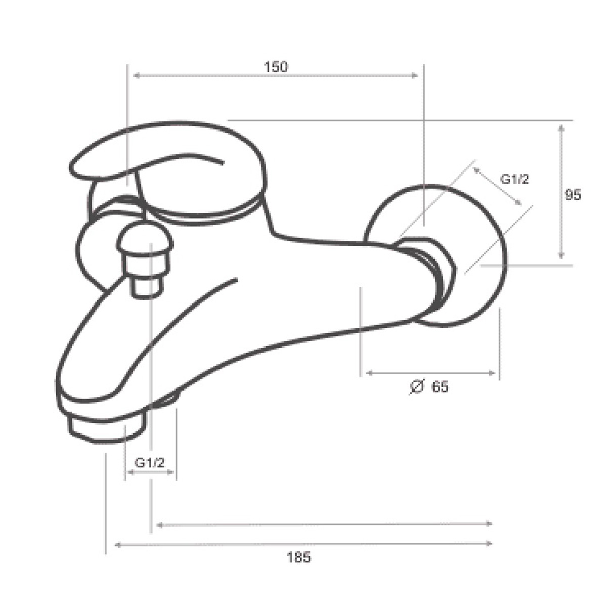 Wannenarmatur Satiniert Armatur Badewannenarmatur Mischbatterie