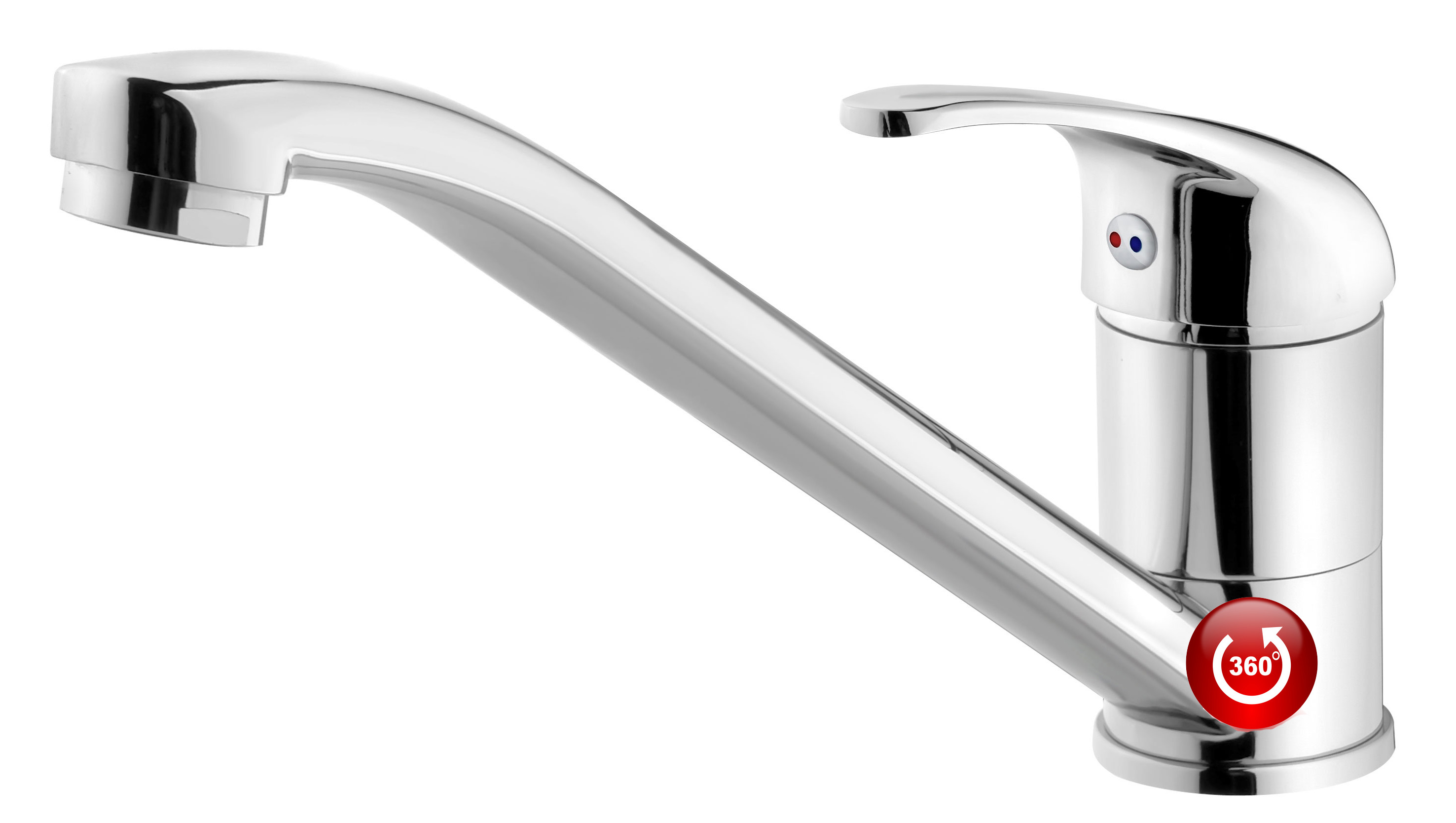 Spültisch Küchen Armatur mit 360 Grad Auslauf Brausearmatur Wasserhahn